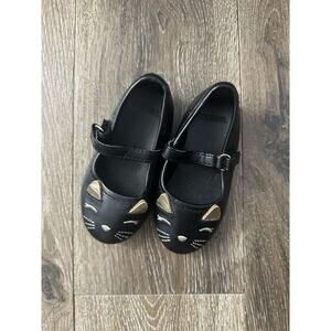 Gymboree Outlet Baby Girls Size 5 Black Cat Flats – Perfect for Halloween